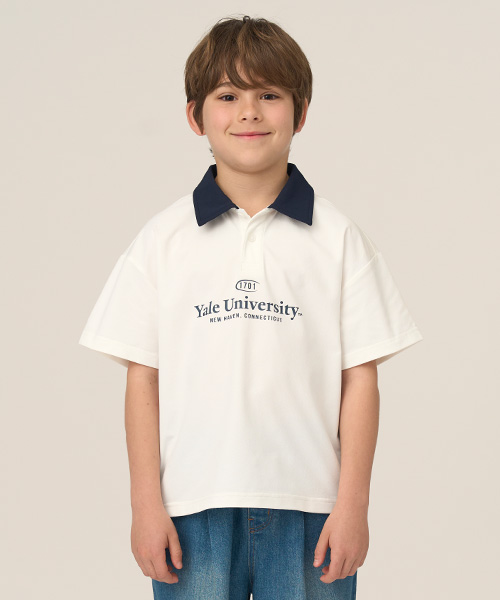 [예일키즈] PK 카라포인트 하프 셔츠 A5M028_아이보리 120